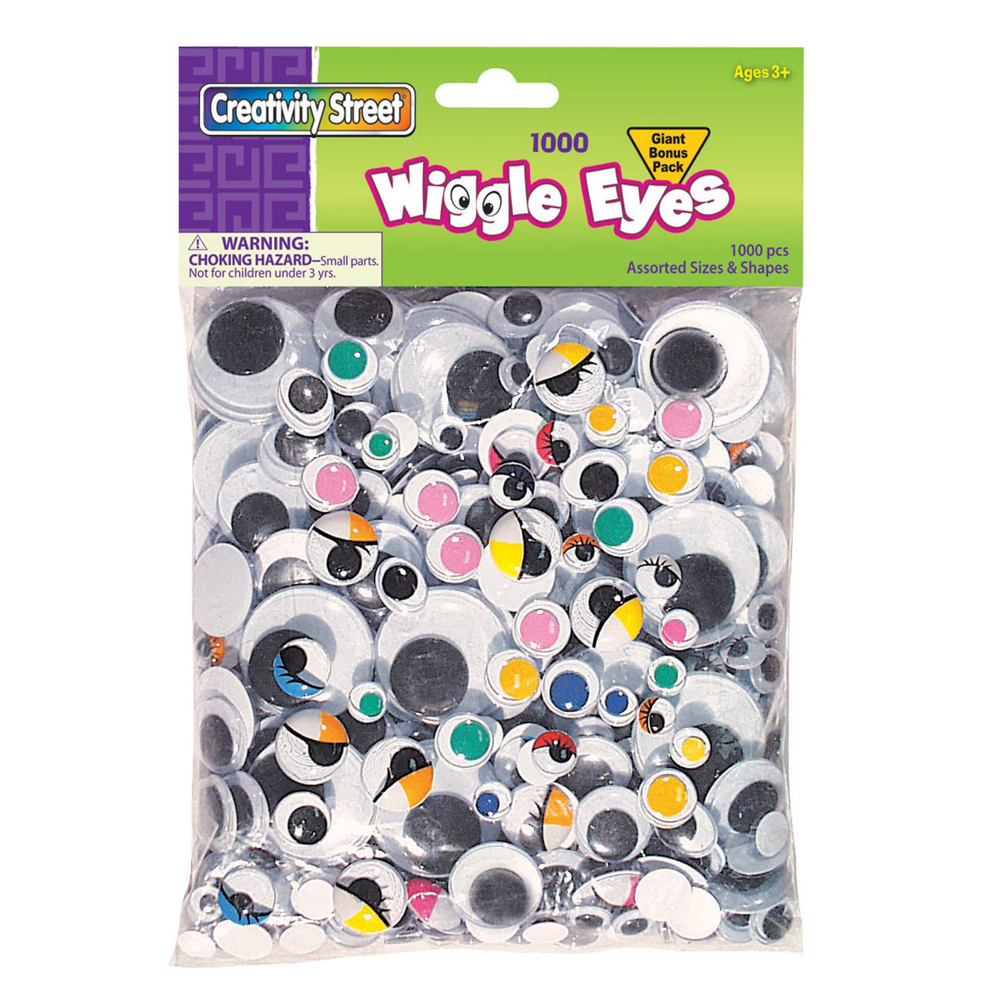 6 Packs: 1,000 ct. (6,000 total) Creativity Street&#xAE; Mixed Wiggle Eyes