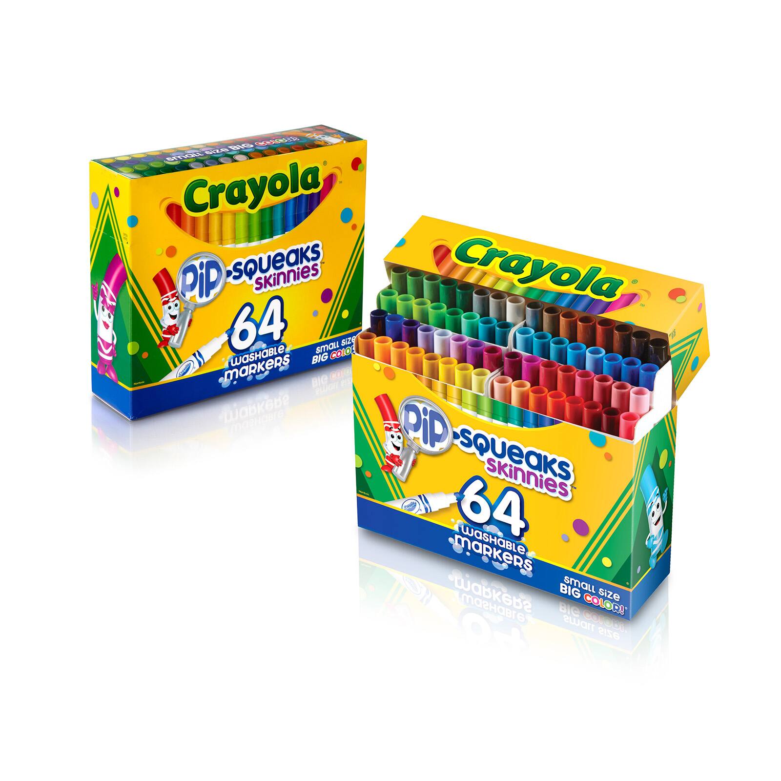 Crayola® Pip-Squeaks™ Skinnies™ Washable Markers, 64 Count