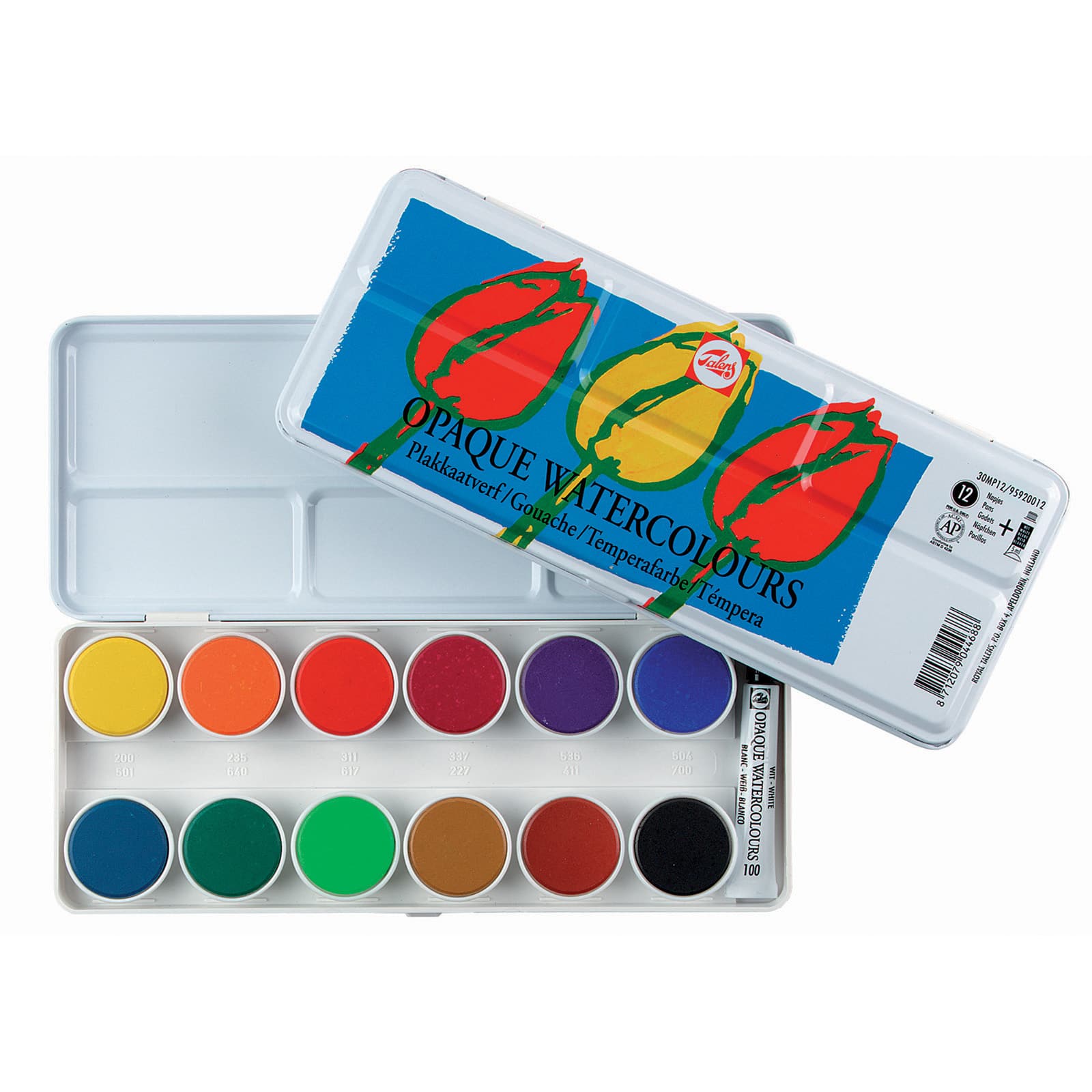 Royal Talens OPAQUE WATERCOLOURS 12-Color Set