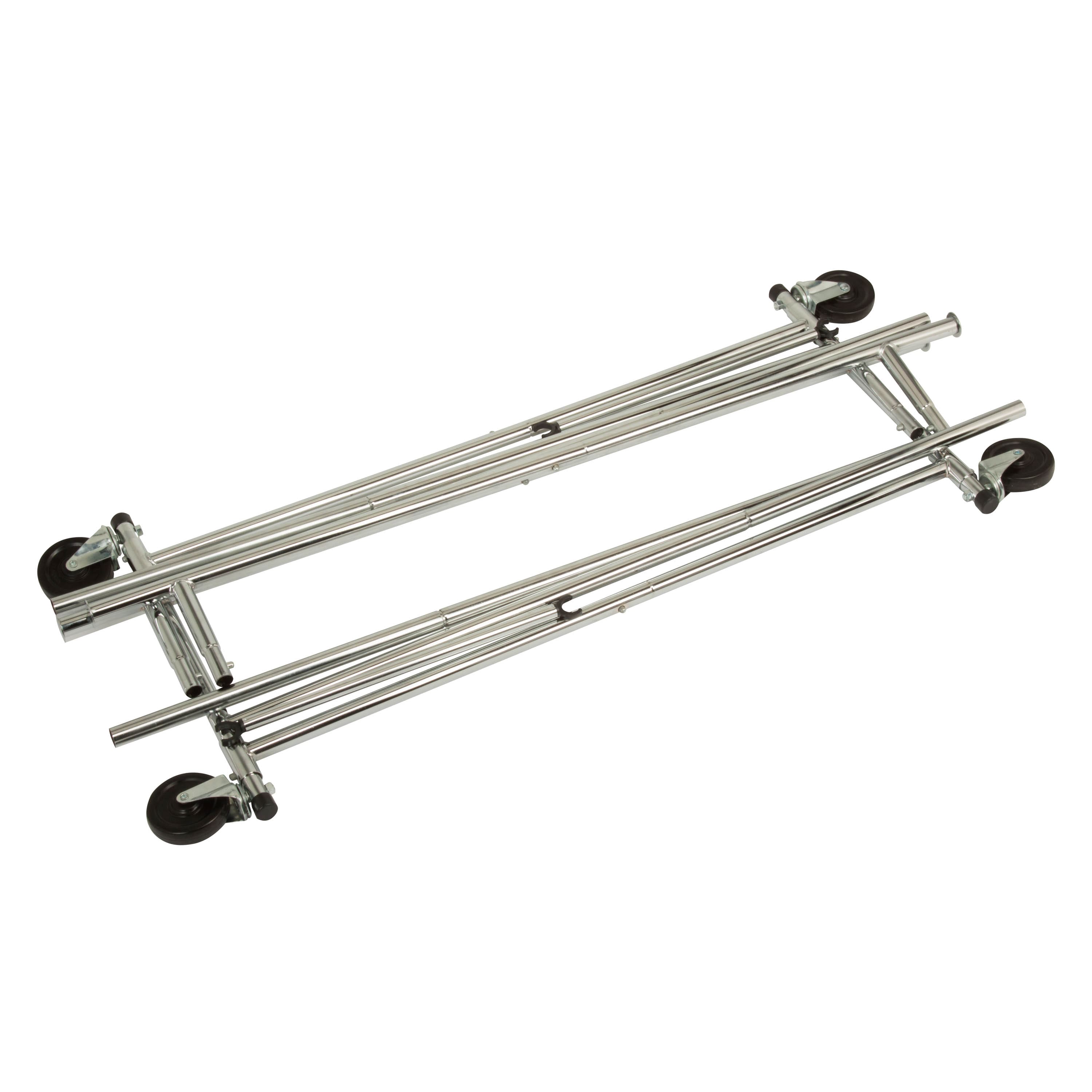 Honey Can Do 74.5&#x22; Chrome Collapsible Dual Bar Garment Rack