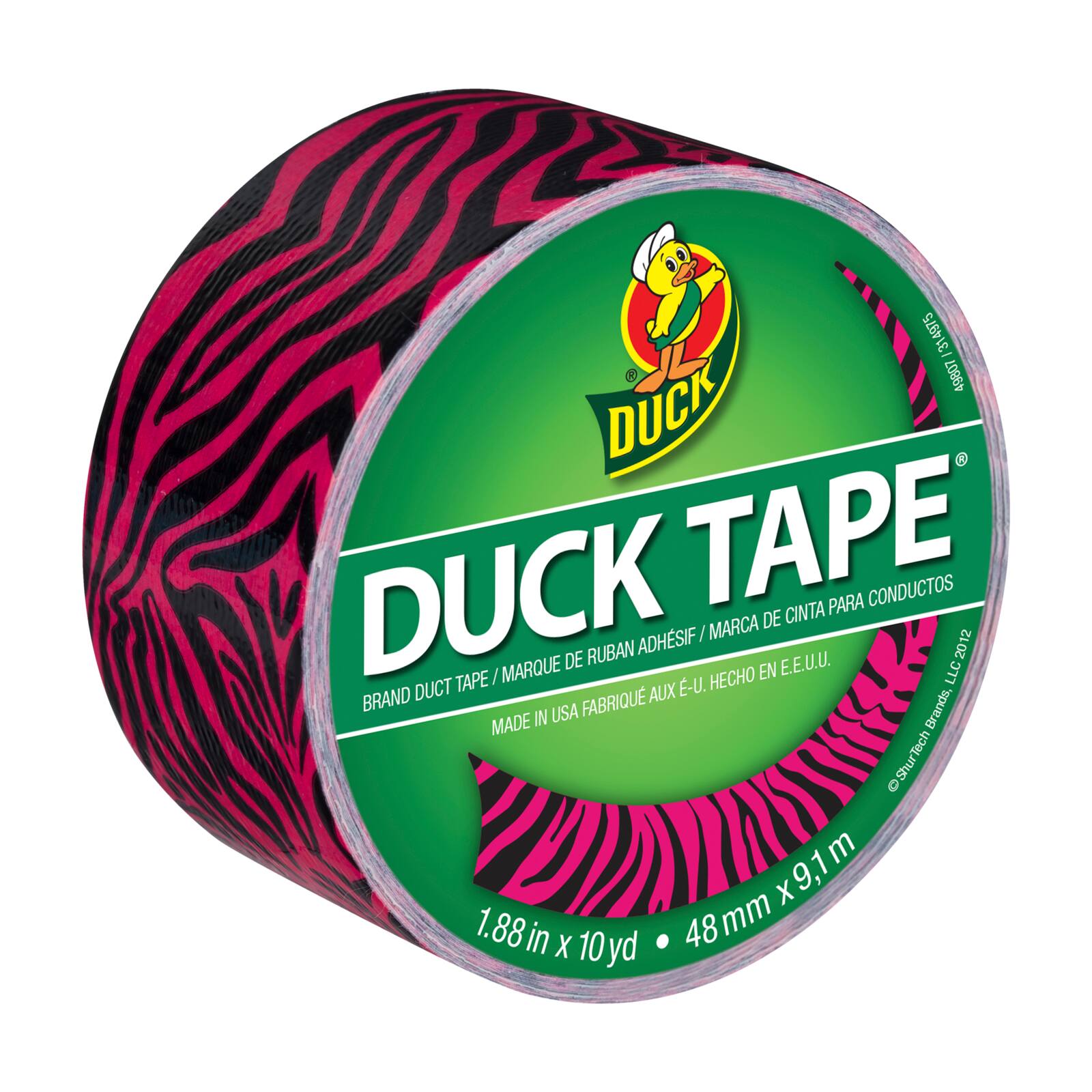 Printed Duck Tape Brand Duct Tape Pink Zebra