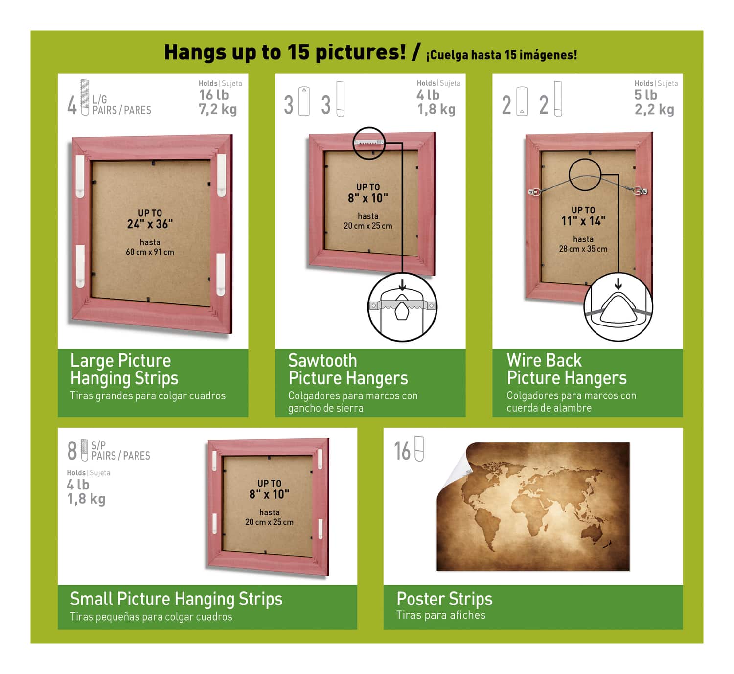 No nail best sale picture hanging hardware