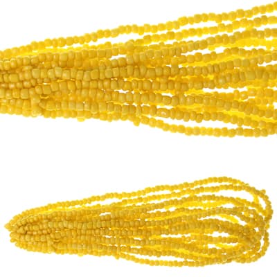 Yellow Glass Rondelle Seed Beads, 6/0 by Bead Landing™ image