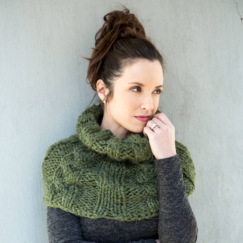 Loops & ThreadsÂ® Lush Alpacaâ„¢ Cable Knit Cowl
