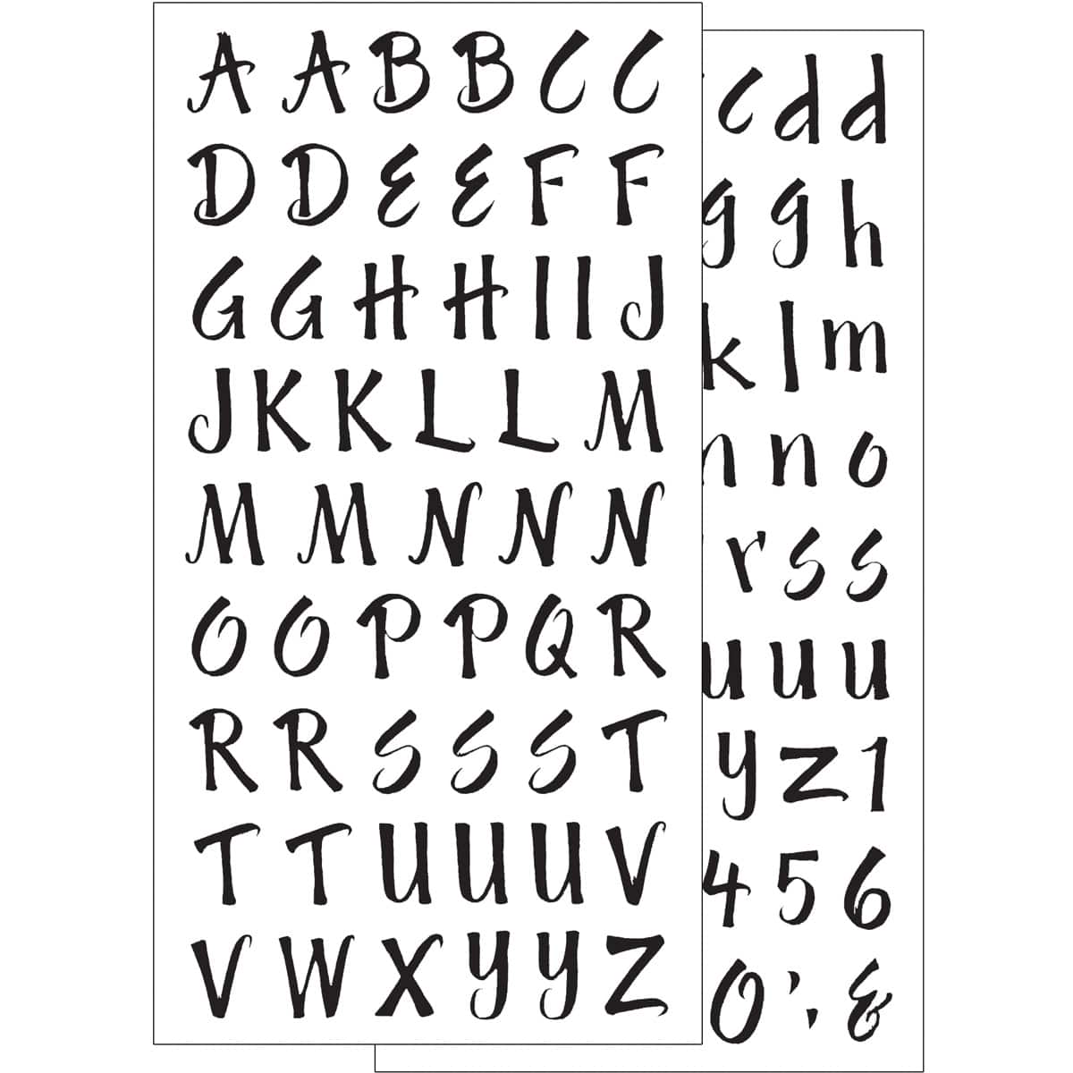 brush alphabet