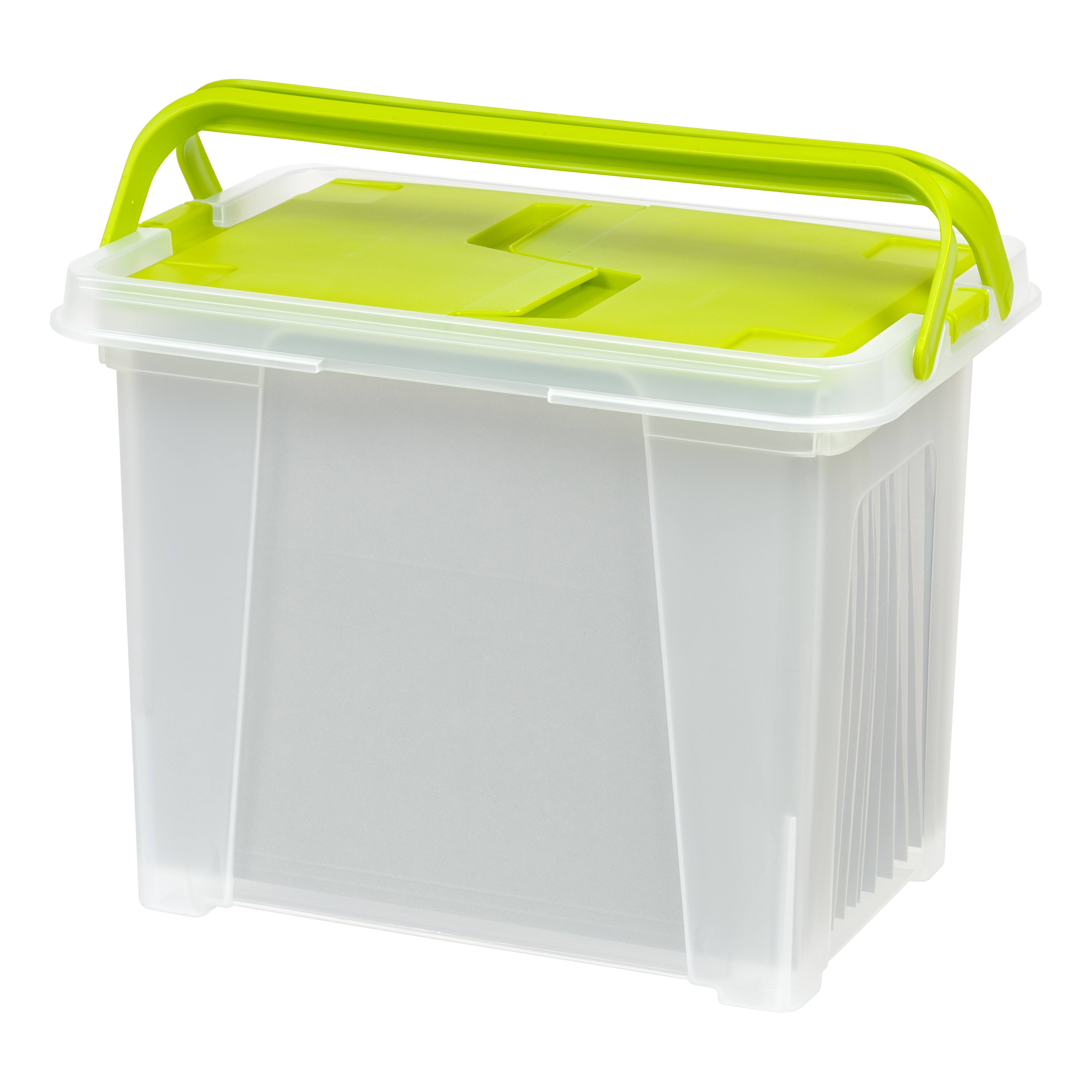 Shop for the Iris® Green Letter Size Portable Wing Lid File Box, 4 Pack