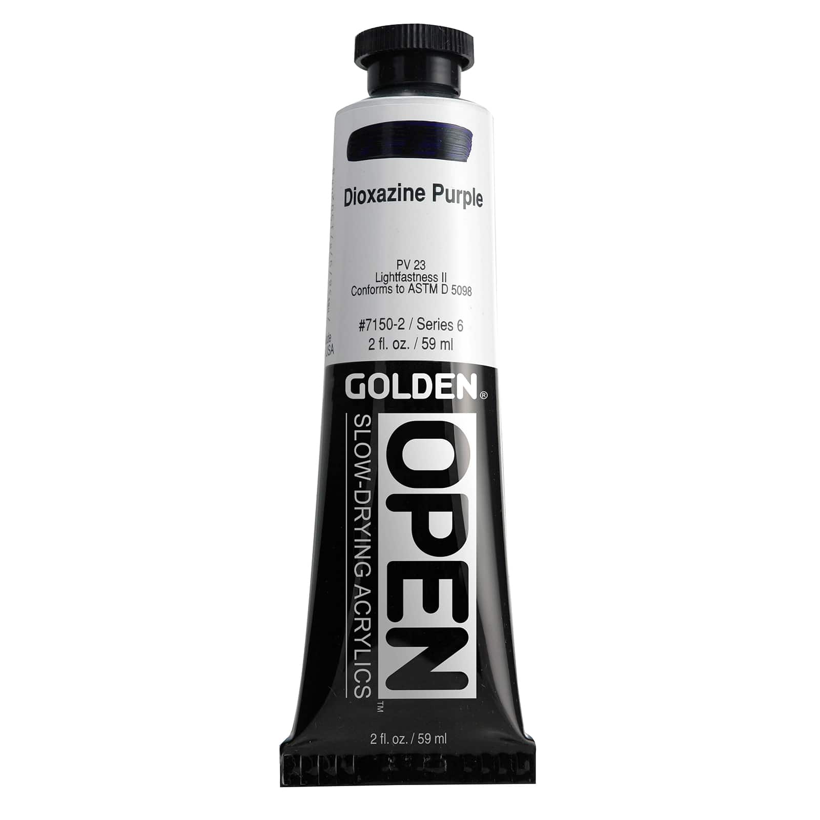 Golden OPEN Slow-Drying Acrylics, 2 oz Paint in Dioxazine Purple