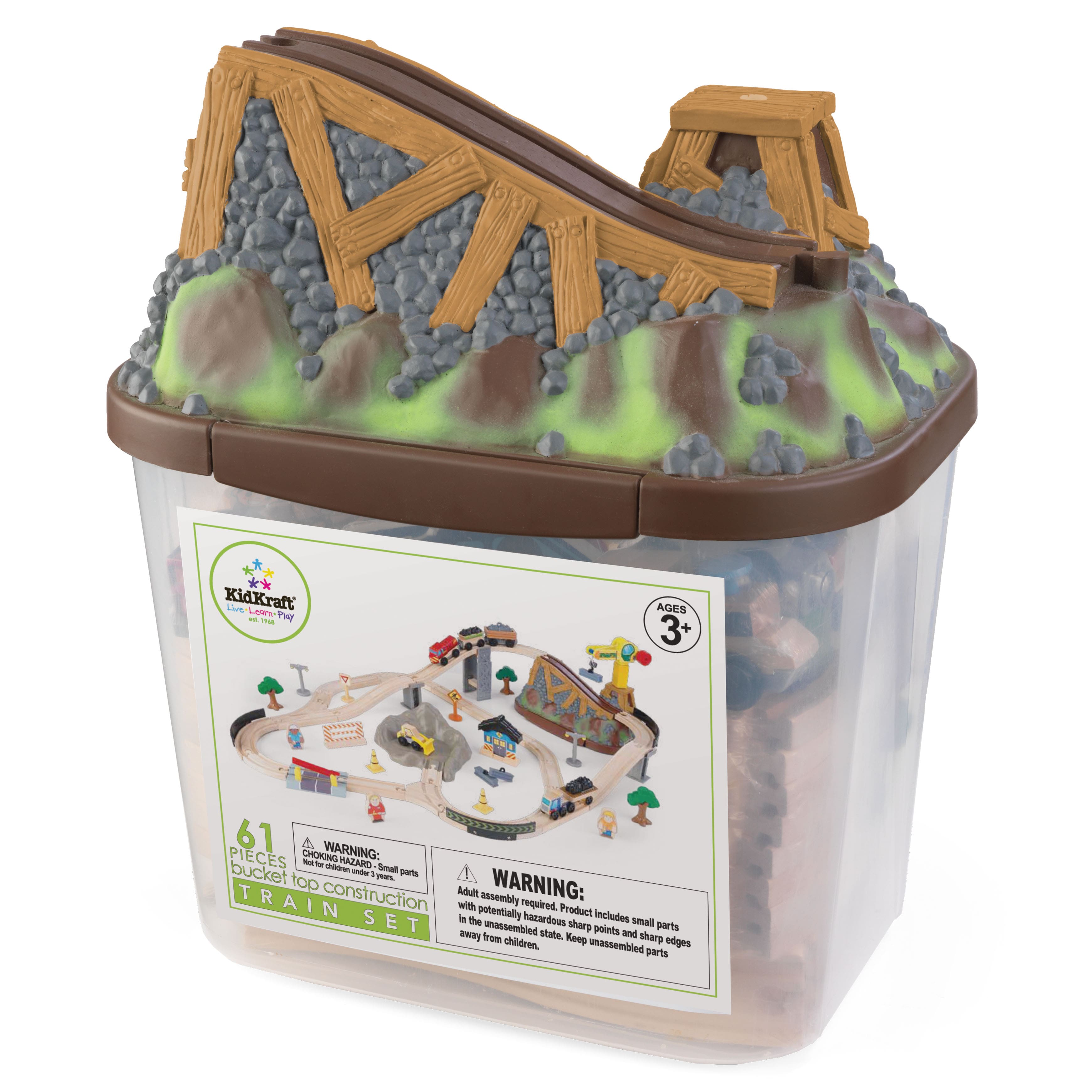 KidKraft Construction Bucket Top Train Set