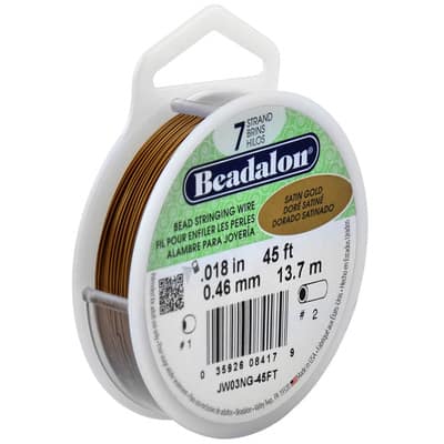 Beadalon® 7 Strand Bead Stringing Wire, Gold Color image
