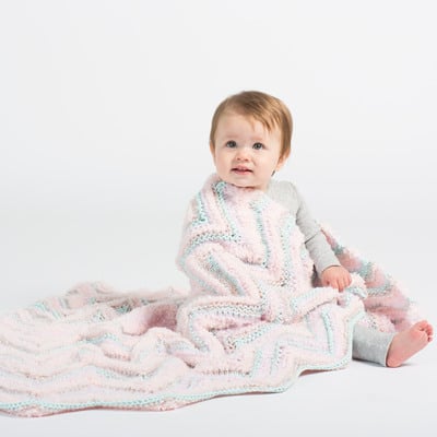 Bernat® Mix Baby™ Textured Chevron Knit Baby Blanket | Projects | Michaels