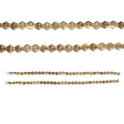 Gold Metal Faceted Round Beads, 4mm by Bead Landing™ image