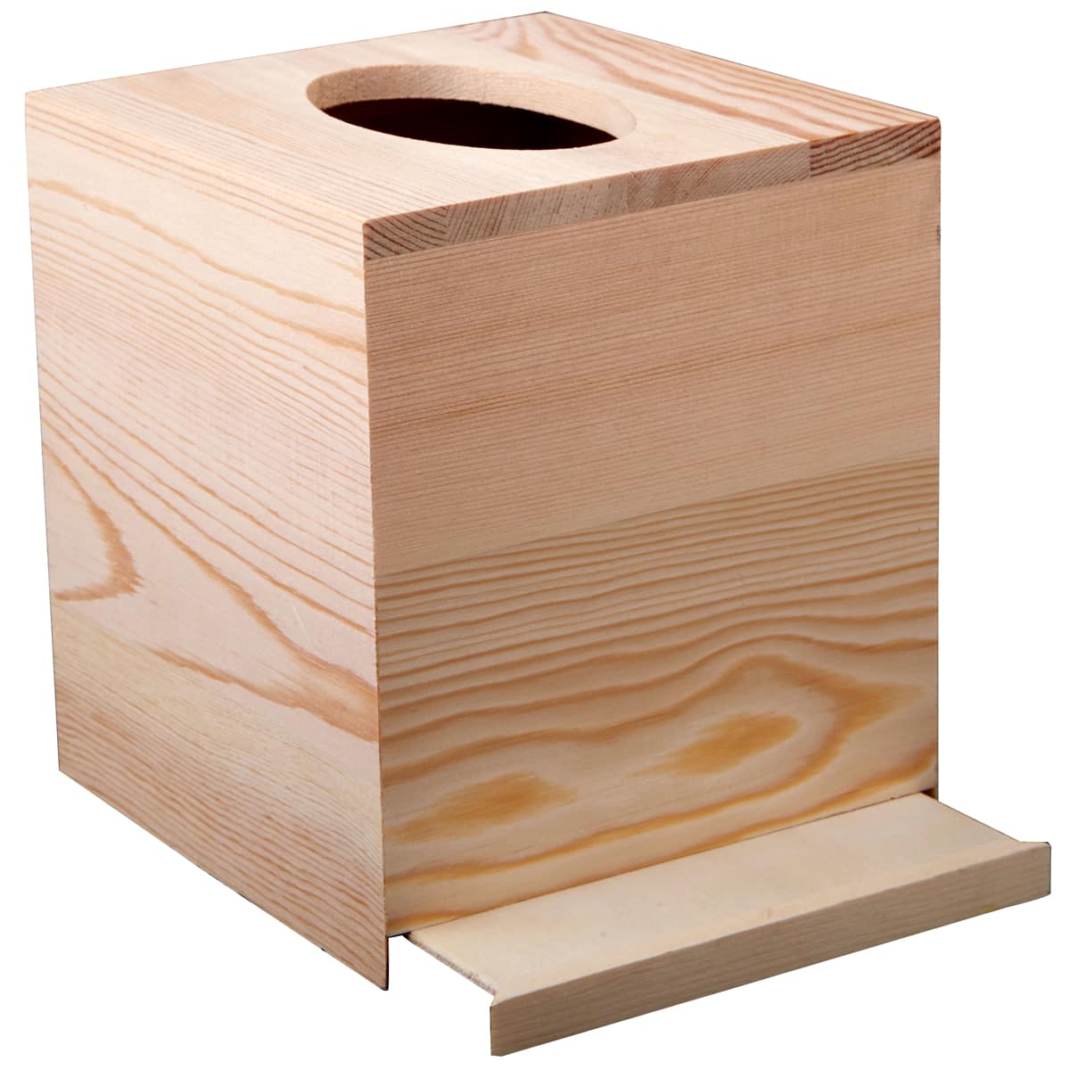 4x Solid Wooden Plain Box Transparent Top W/ Compartments Decoupage Arts/Crafts 