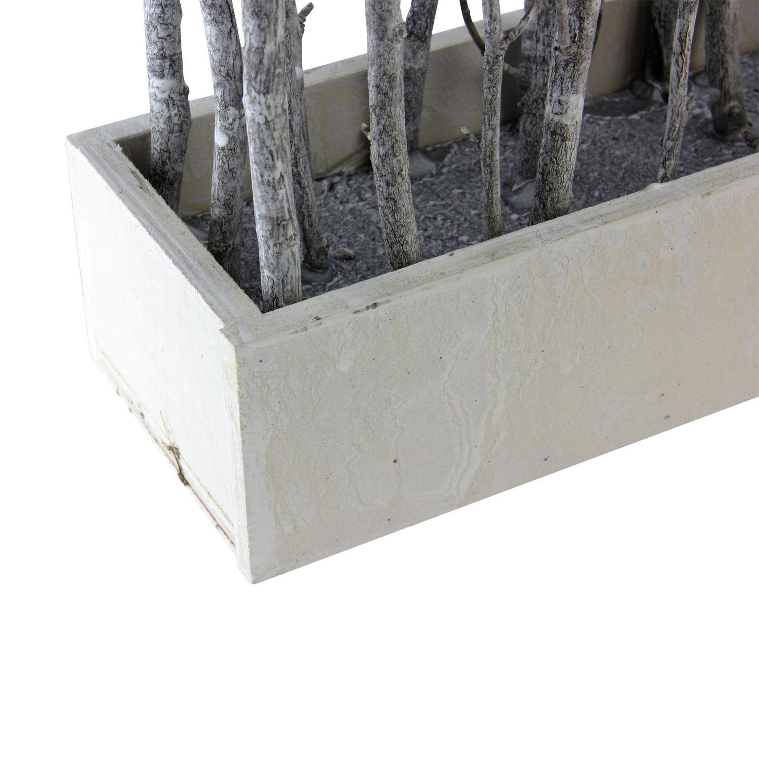 18.5" Standing Birch Bouquet in Rustic White Box