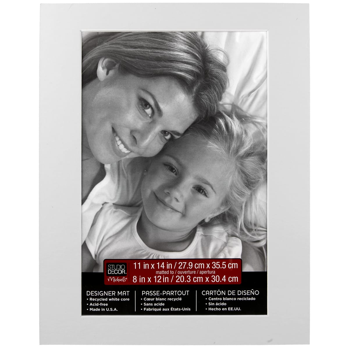 50 Set of 11x14 White Photo Mats for 8x12 + Backing + Bags