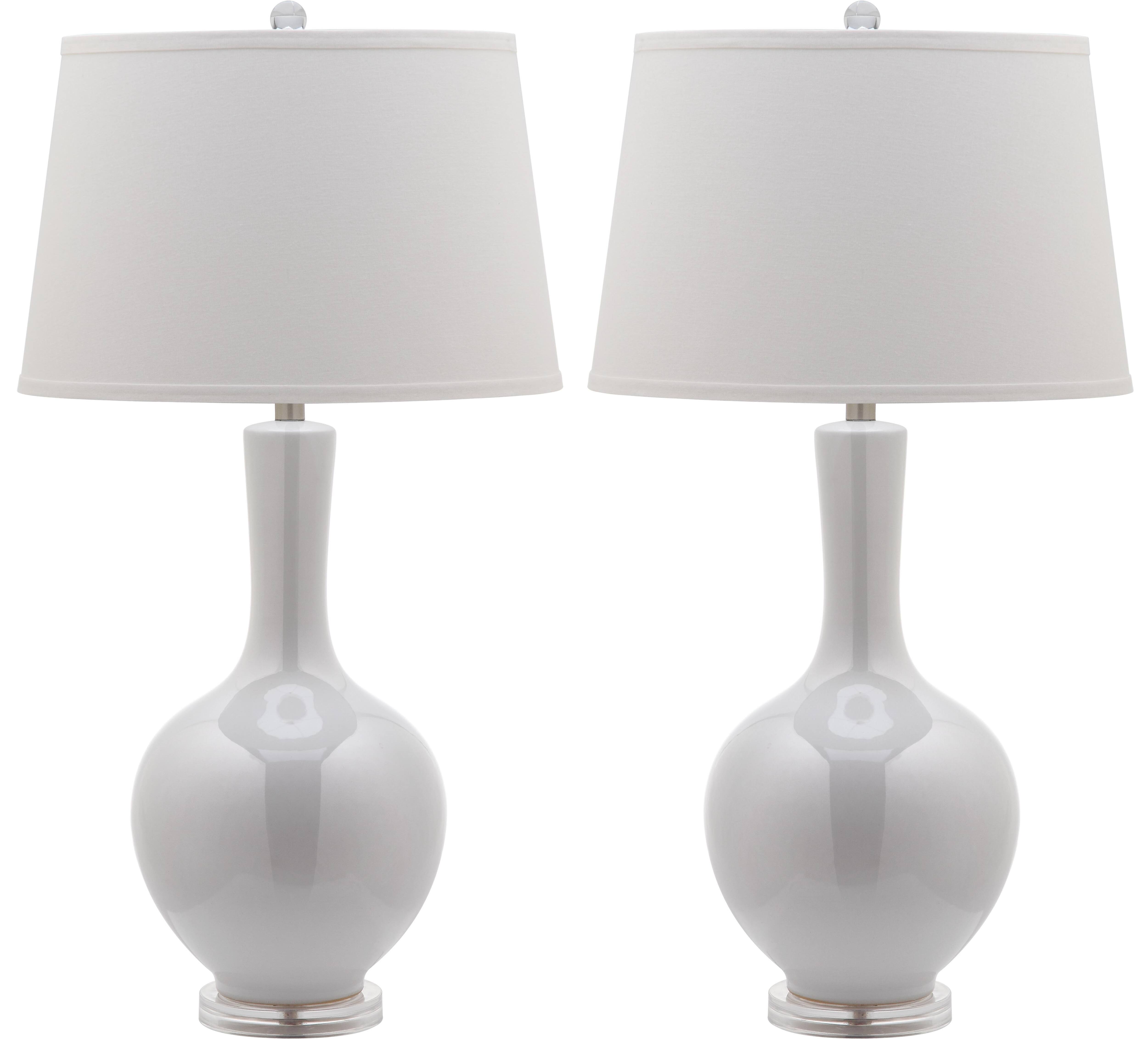 Blanche Gourd Lamp Set in White