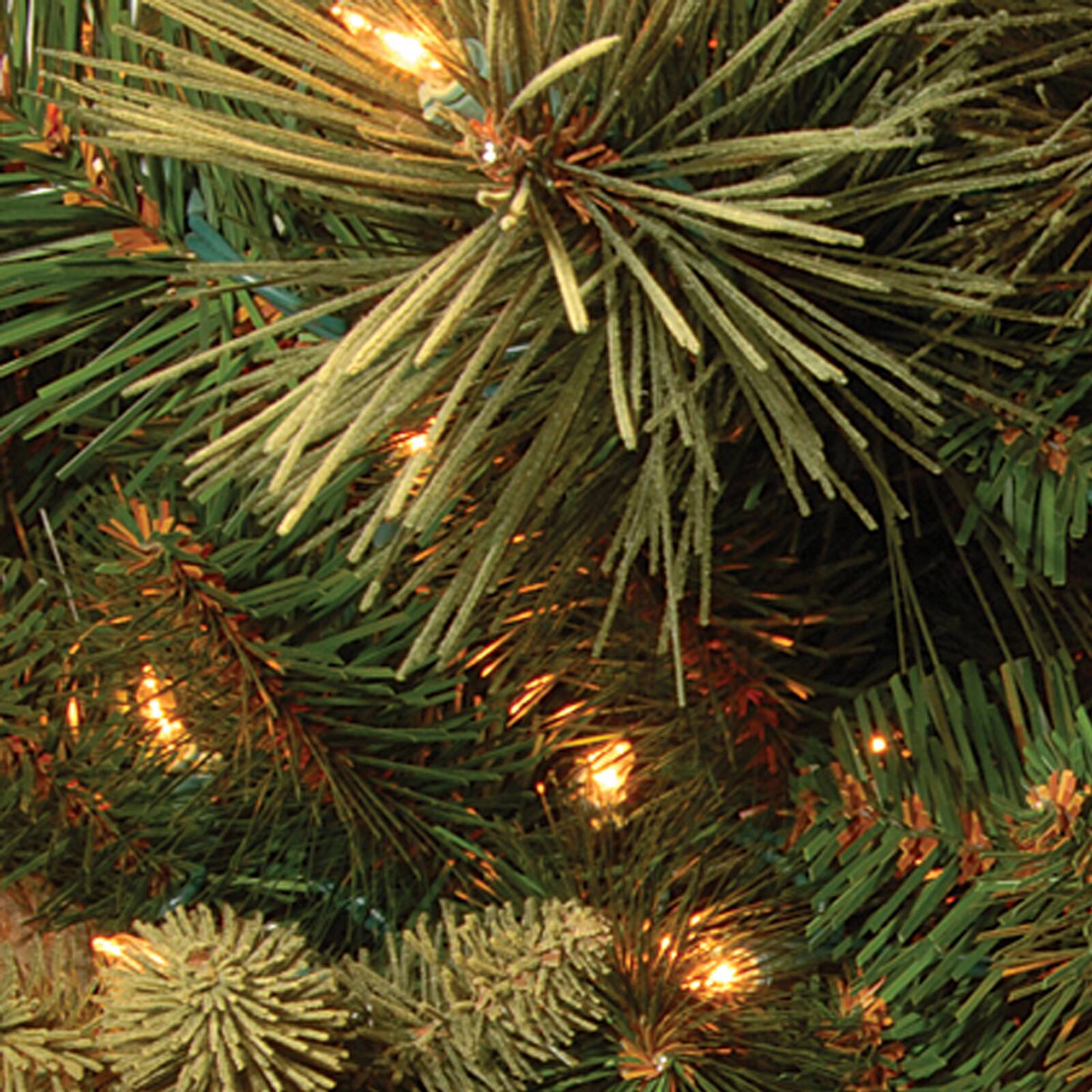 7.5 ft. Pre-lit Hinged Carolina Pine Full Artificial Christmas Tree, Clear Lights