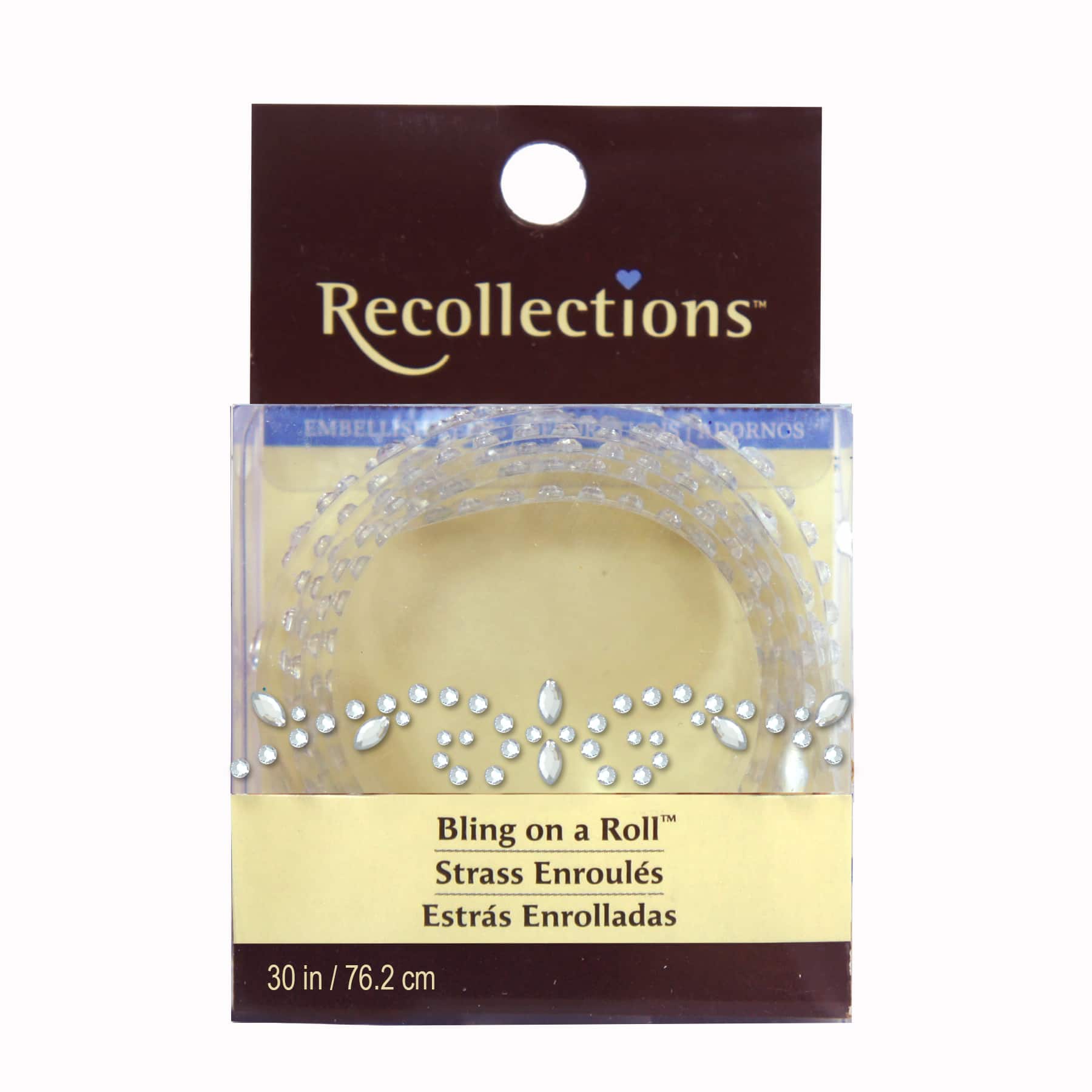 12 Pack: Clear Rhinestones Bling on a Roll&#x2122; by Recollections&#x2122;