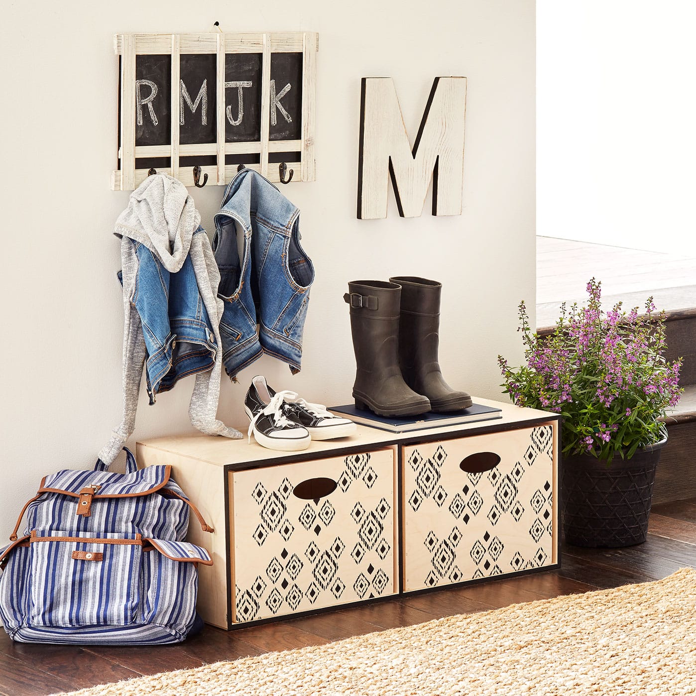 Natural Home Ikat Entry Way Storage | Projects | Michaels