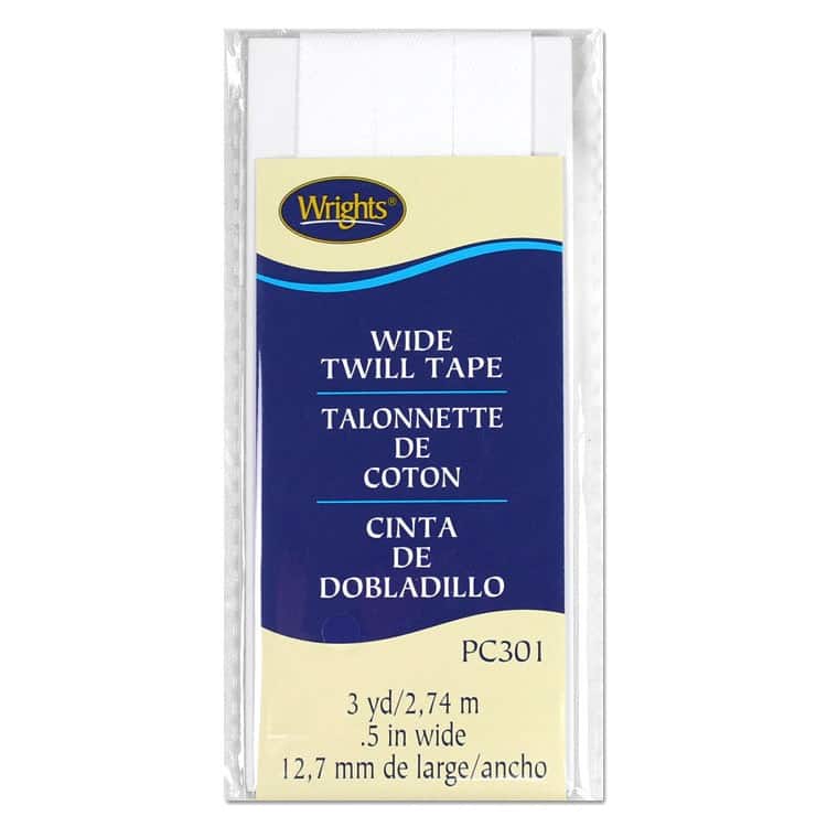 1/2" White Twill Tape - 3 Yards