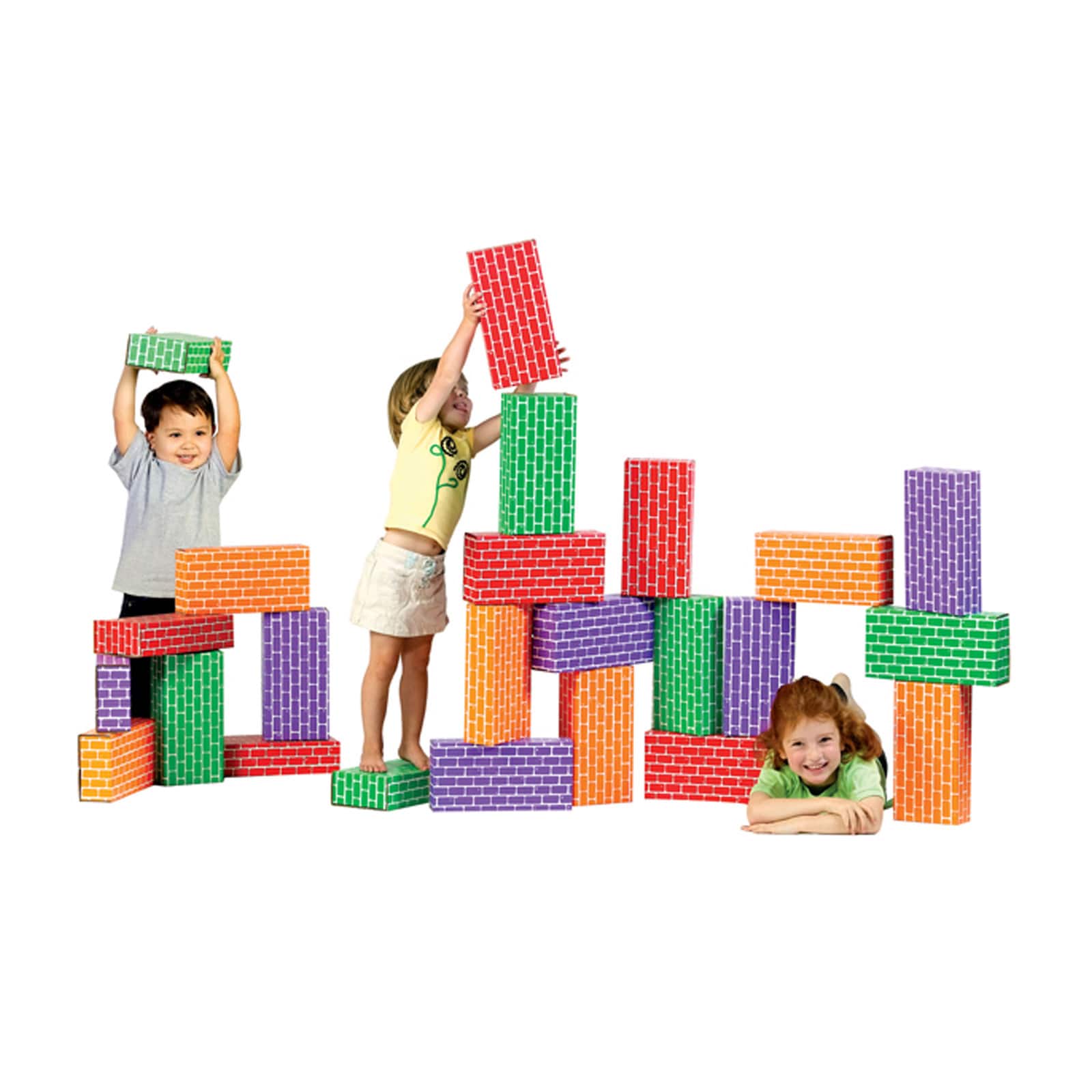 ImagiBRICKS™ Giant Rainbow Building Block Set, 24 pcs