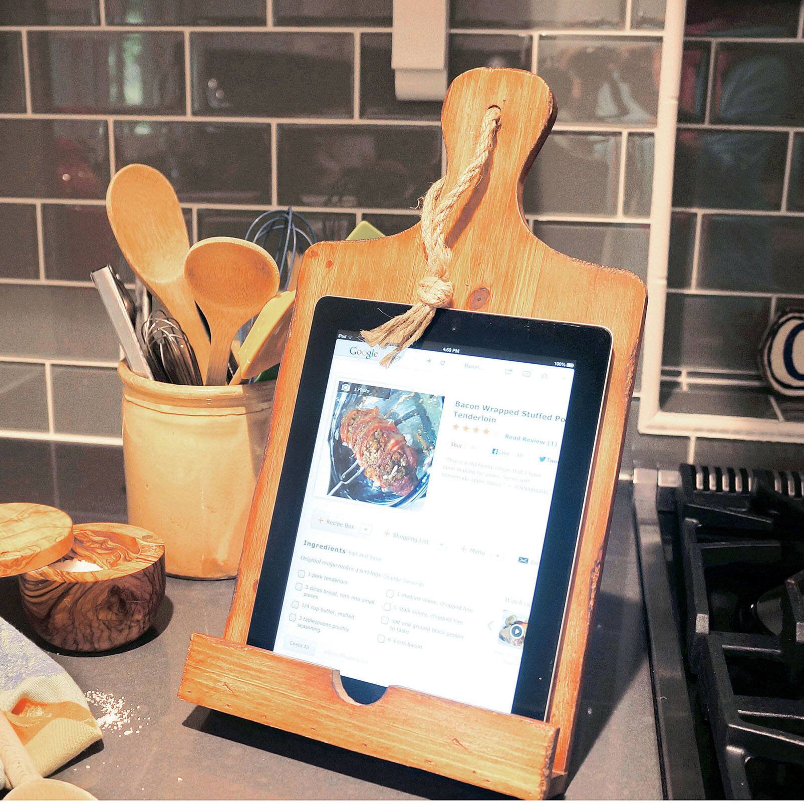 Hello Honey® Wood Tablet Holder
