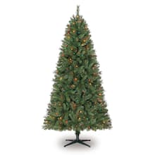 7ft. Pre-Lit Willow Pine Artificial Christmas Tree, Multicolor Lights by Ashland® | Michaels