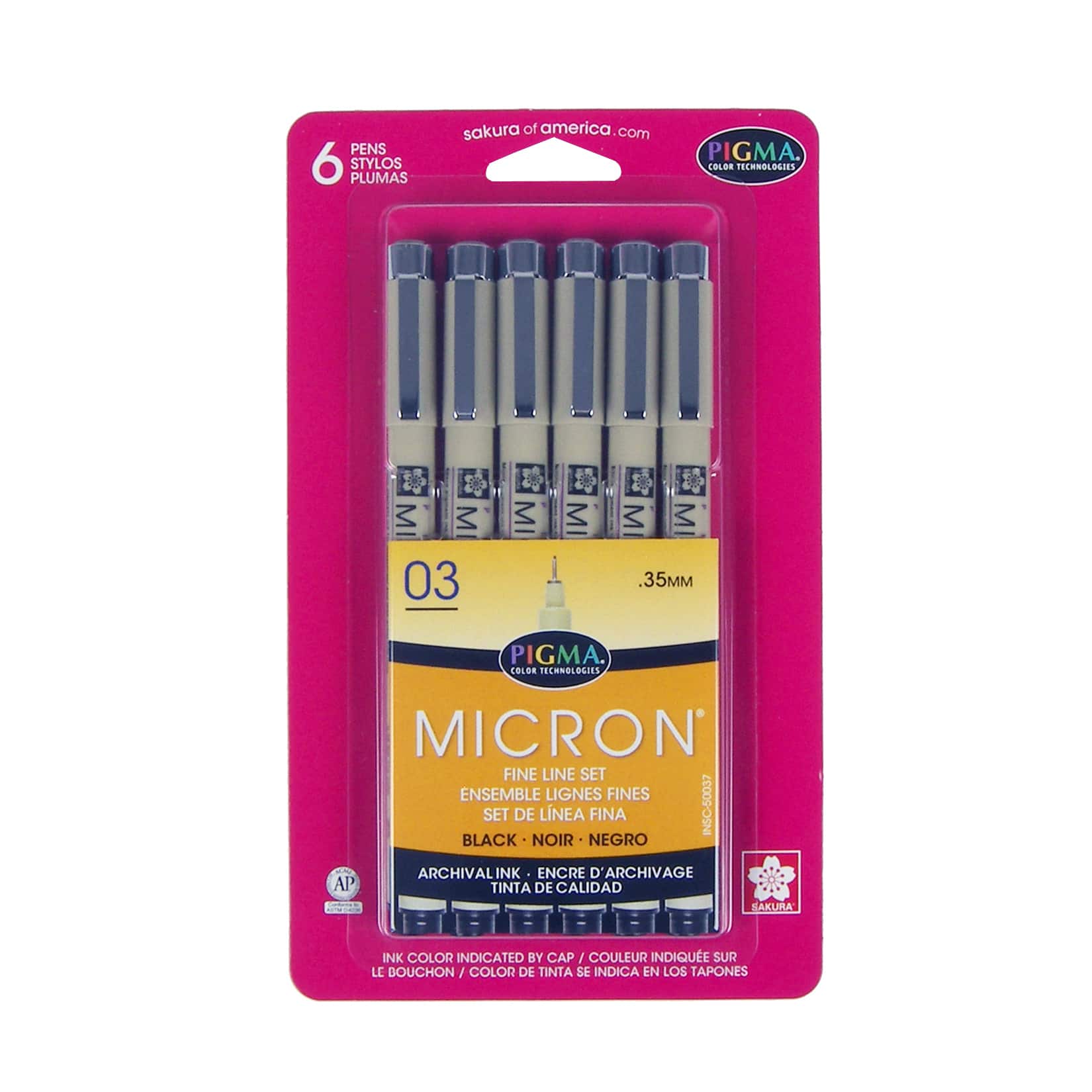 handig Toevlucht Maakte zich klaar Pigma® Micron™ 03 Fine Line Black Pens, 6ct. | Michaels