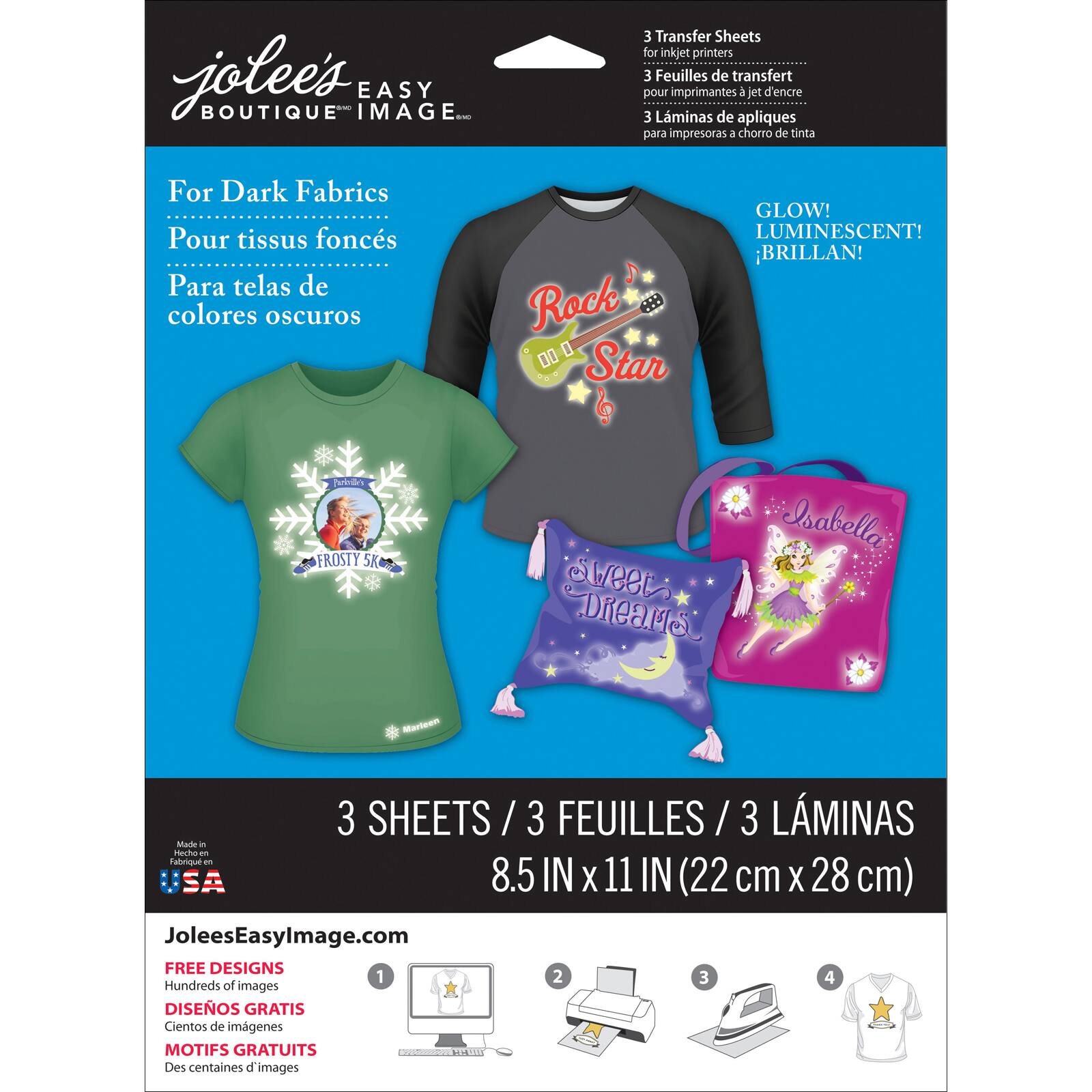 Download Jolee's Boutique® Easy Image® Transfer Paper, Glow In The Dark for Dark Fabrics