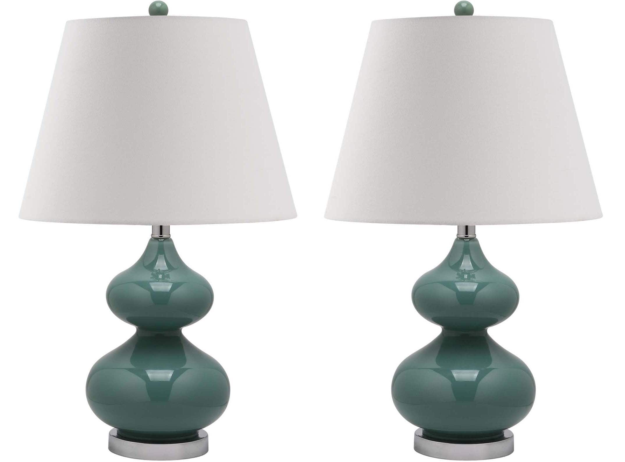 Eva Double Gourd Table Lamp Set in White