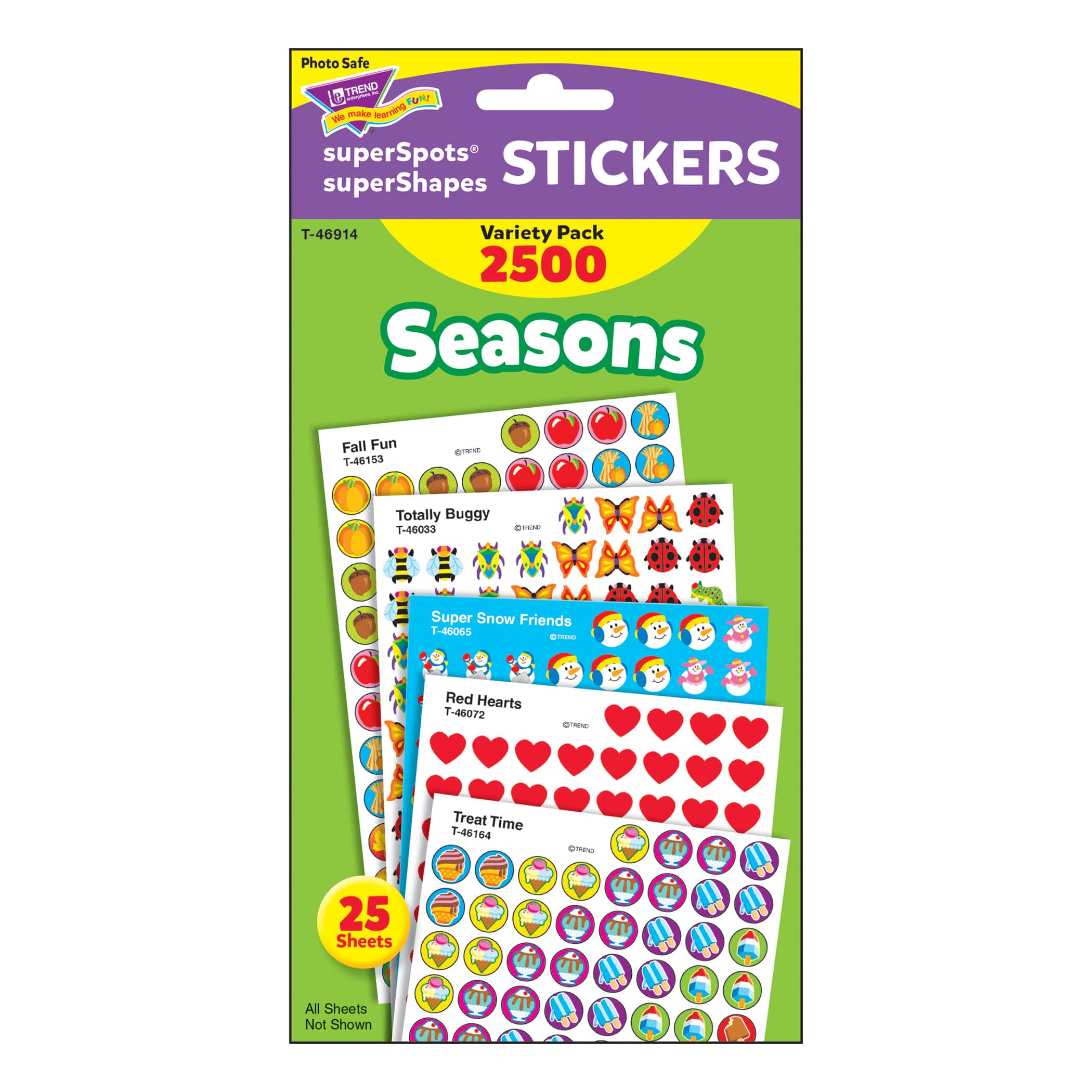 Trend Enterprises® superSpots® superShapes 7/16” Seasons Stickers, 3 Pack Bundle