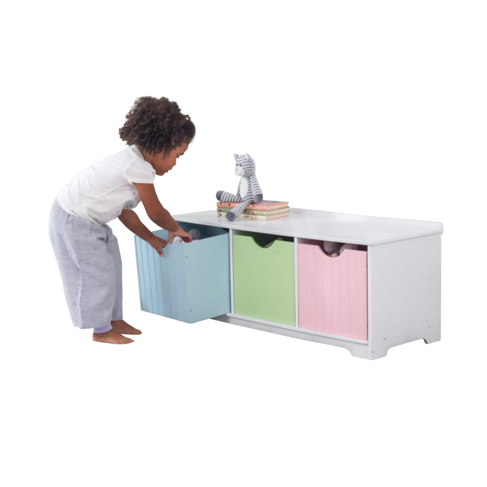 KidKraft Nantucket Storage Bench, Pastel