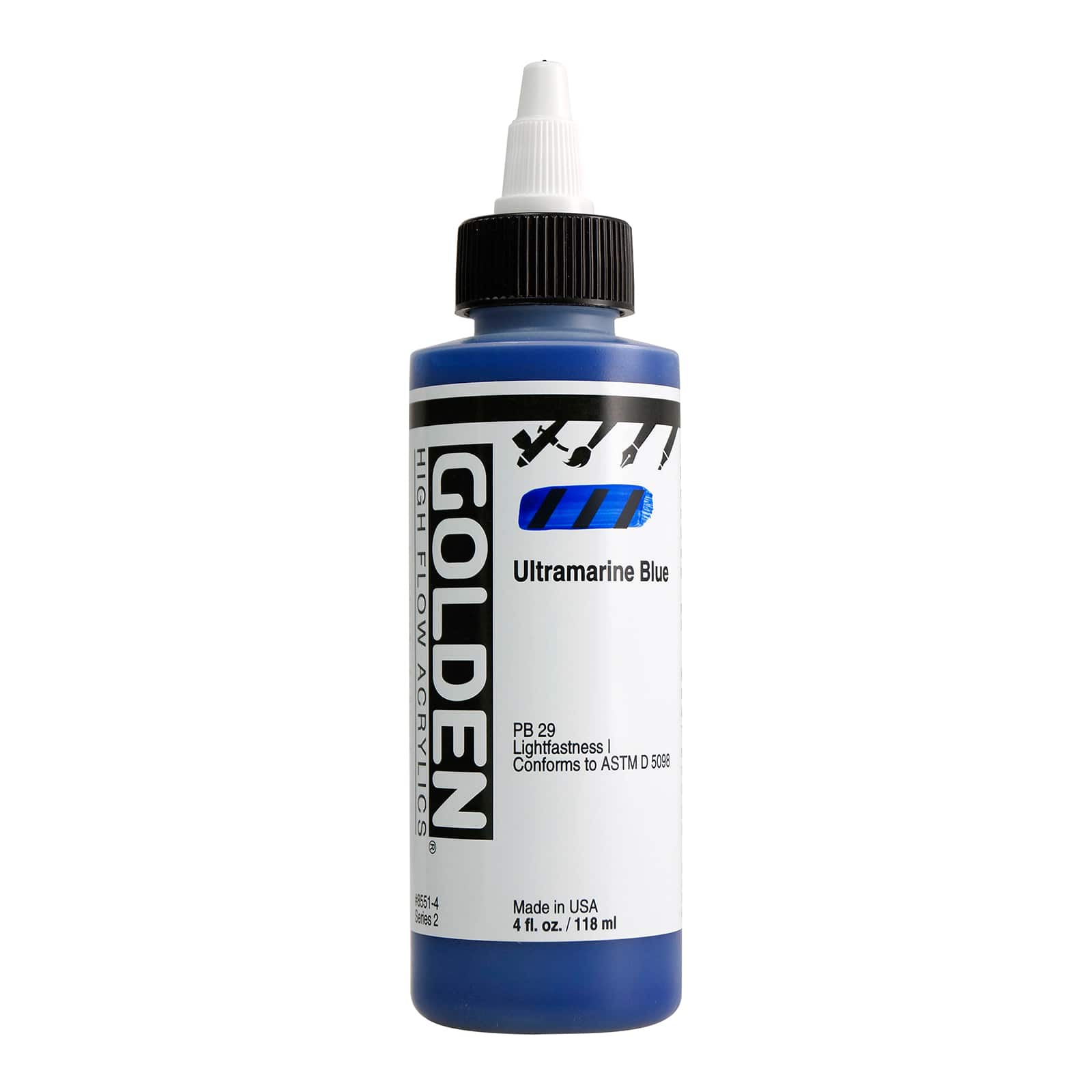 Golden High Flow Acrylics 4 oz Paint in Ultramarine Blue