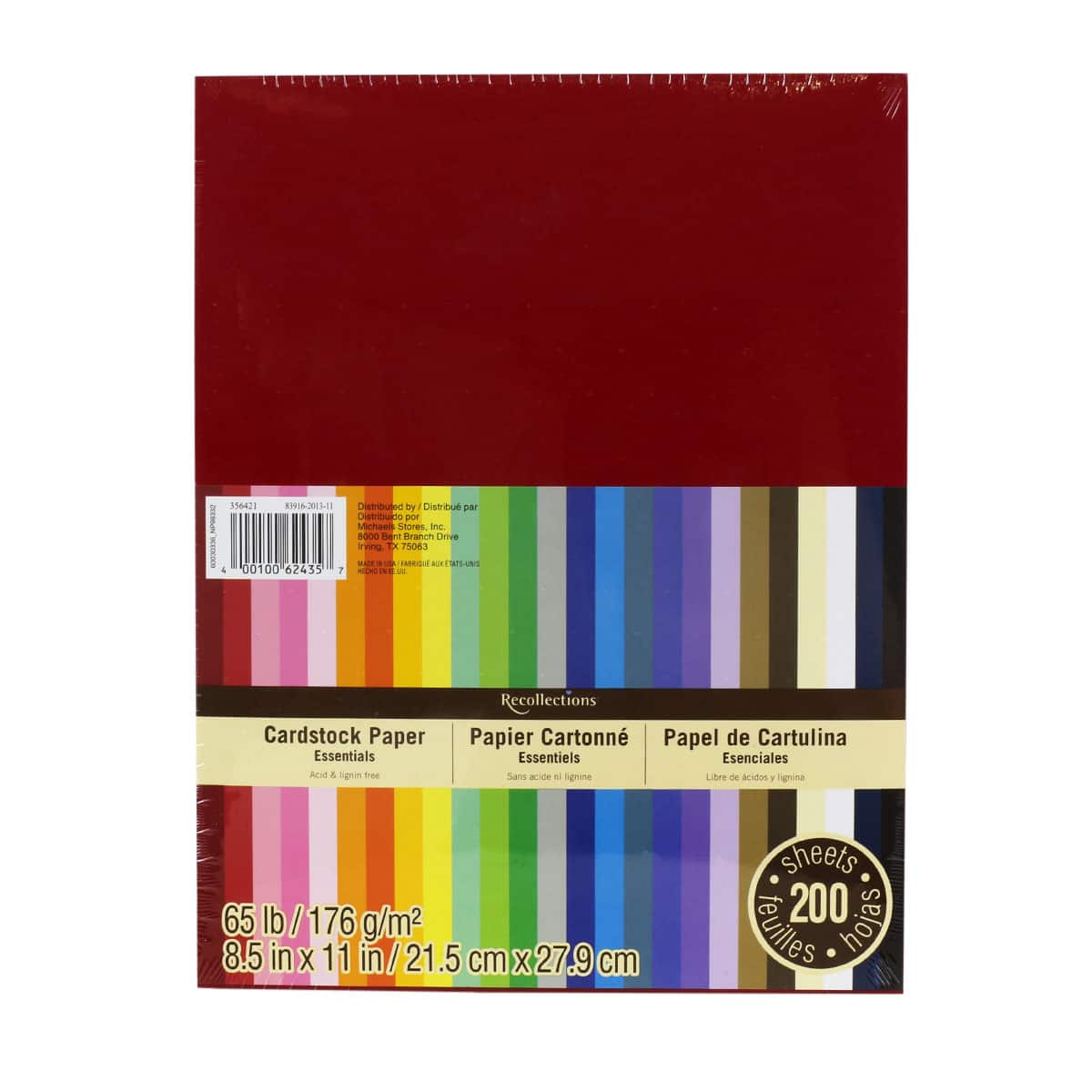 Fog Color Essentials Cardstock 8.5 x 11 - 10 Pack