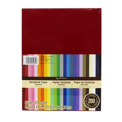 Essentials 8.5 x 11 Cardstock Paper by Recollections®, 200 Sheets