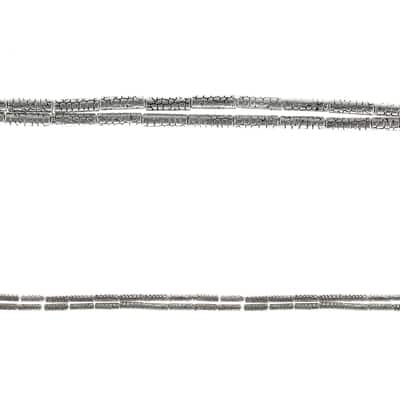 Silver Metal Bump Tube Beads, 10mm by Bead Landing™ image