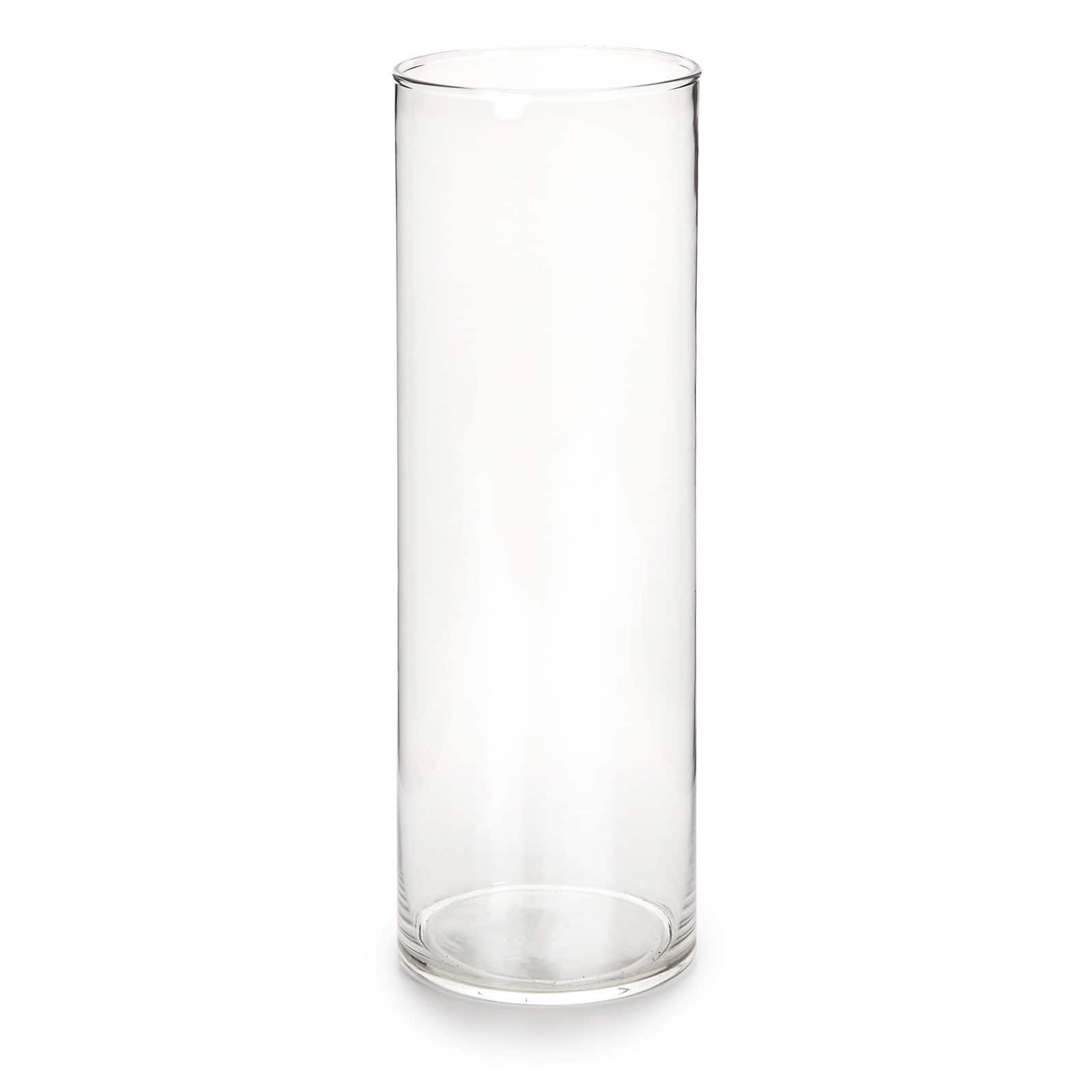 Cylinder Vase Clear Glass 4 X 12 Inches