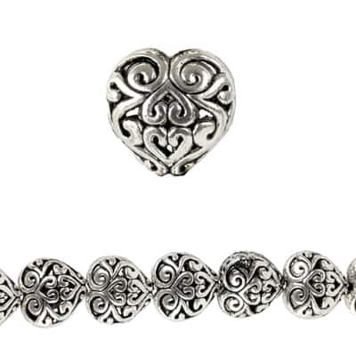 Bead Gallery® Silver Plated Filigree Hearts image