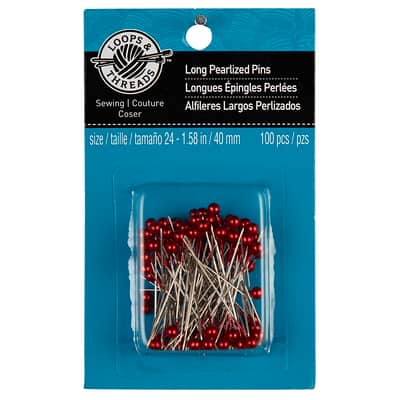 24 Pieces 60ct Straight Pins - Sewing Supplies - at 