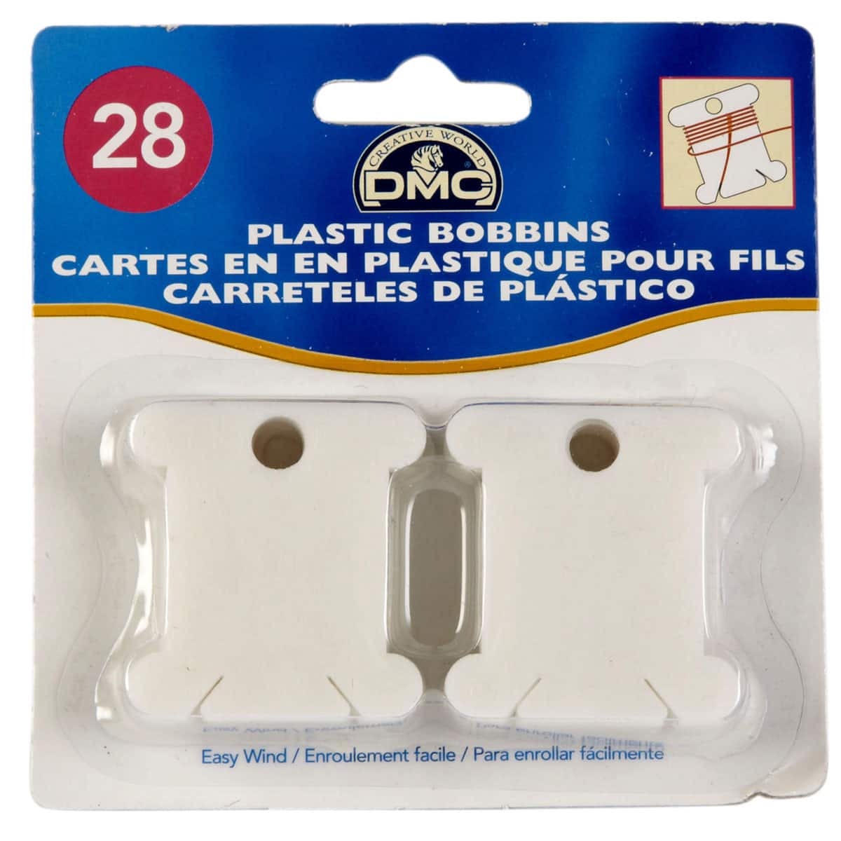 24 Packs: 28 ct. (672 total) DMC® Plastic Bobbins