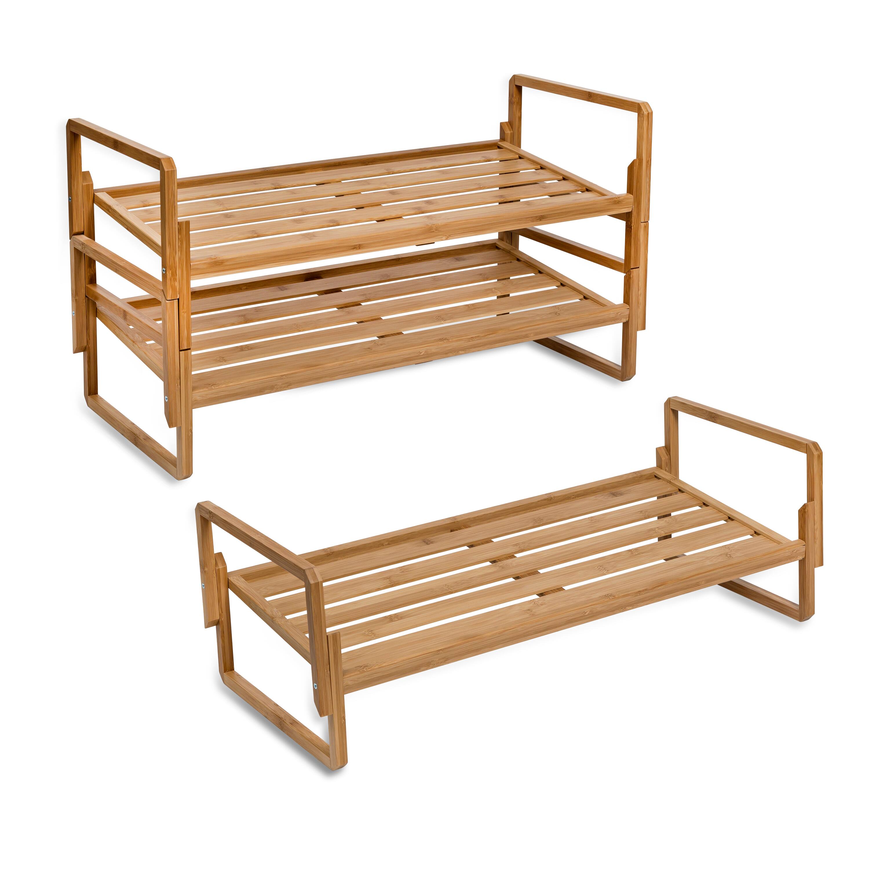 Home Expressions 3-Shelf Bamboo Shoe Rack, Color: Cream - JCPenney