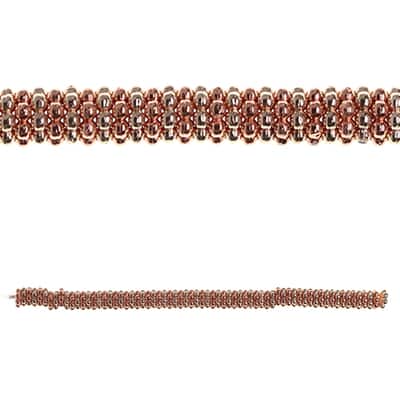 Rose Goldtone Metal Rondelle Beads, 8mm by Bead Landing™ image