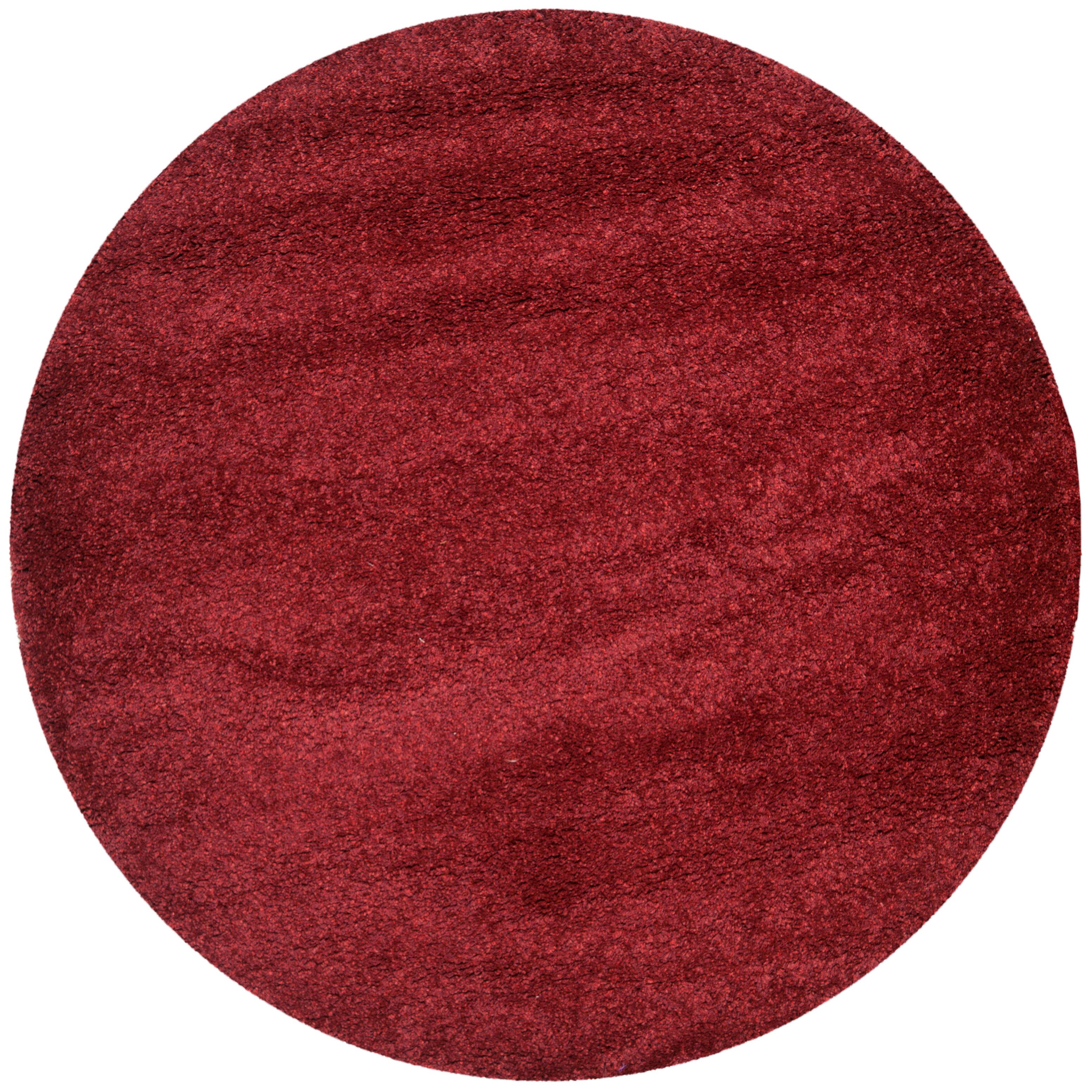 California Solid Shag 4&#x27; X 4&#x27; Round Area Rug