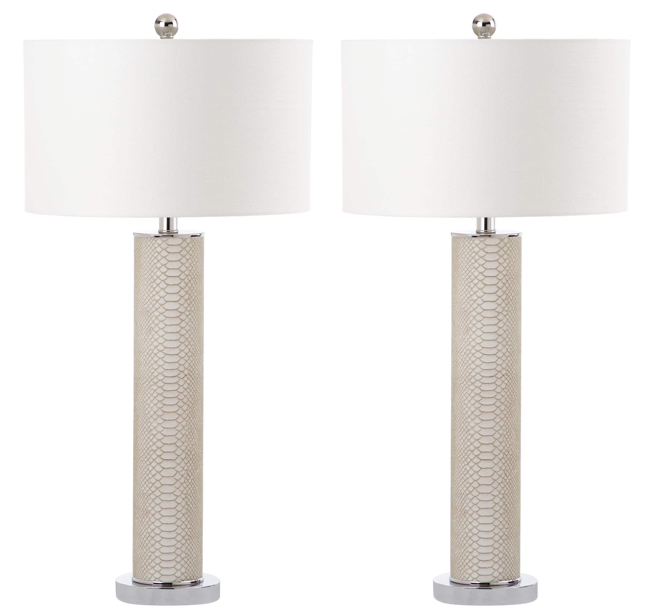 Ollie Table Lamp Set in Creme By Safavieh in Creme Snakeskin | 2 | Michaels®