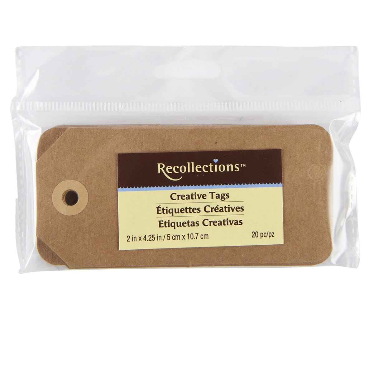 12 Packs: 20 ct. (120 total) Kraft Tags by Recollections&#x2122;, 2&#x22; x 4.25&#x22;