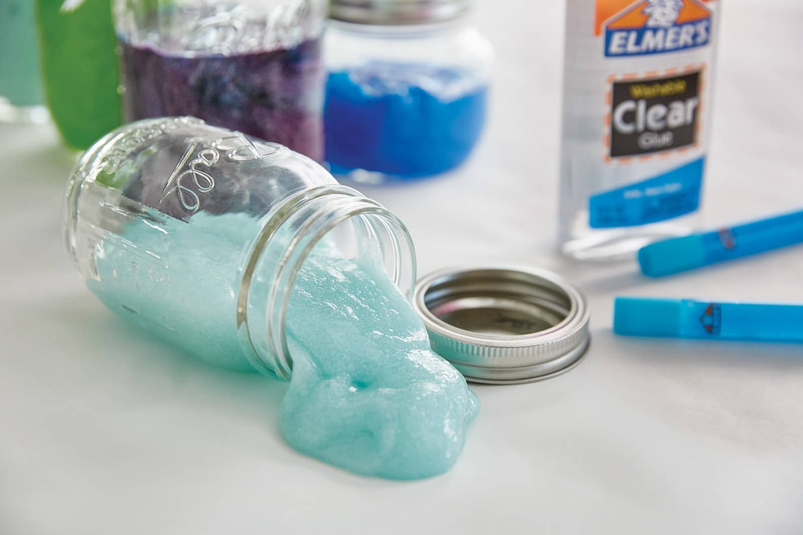 The Mega Deals elmers glue, 8 pack clear glue, liquid school glue 9 ounces,  washable liquid glue