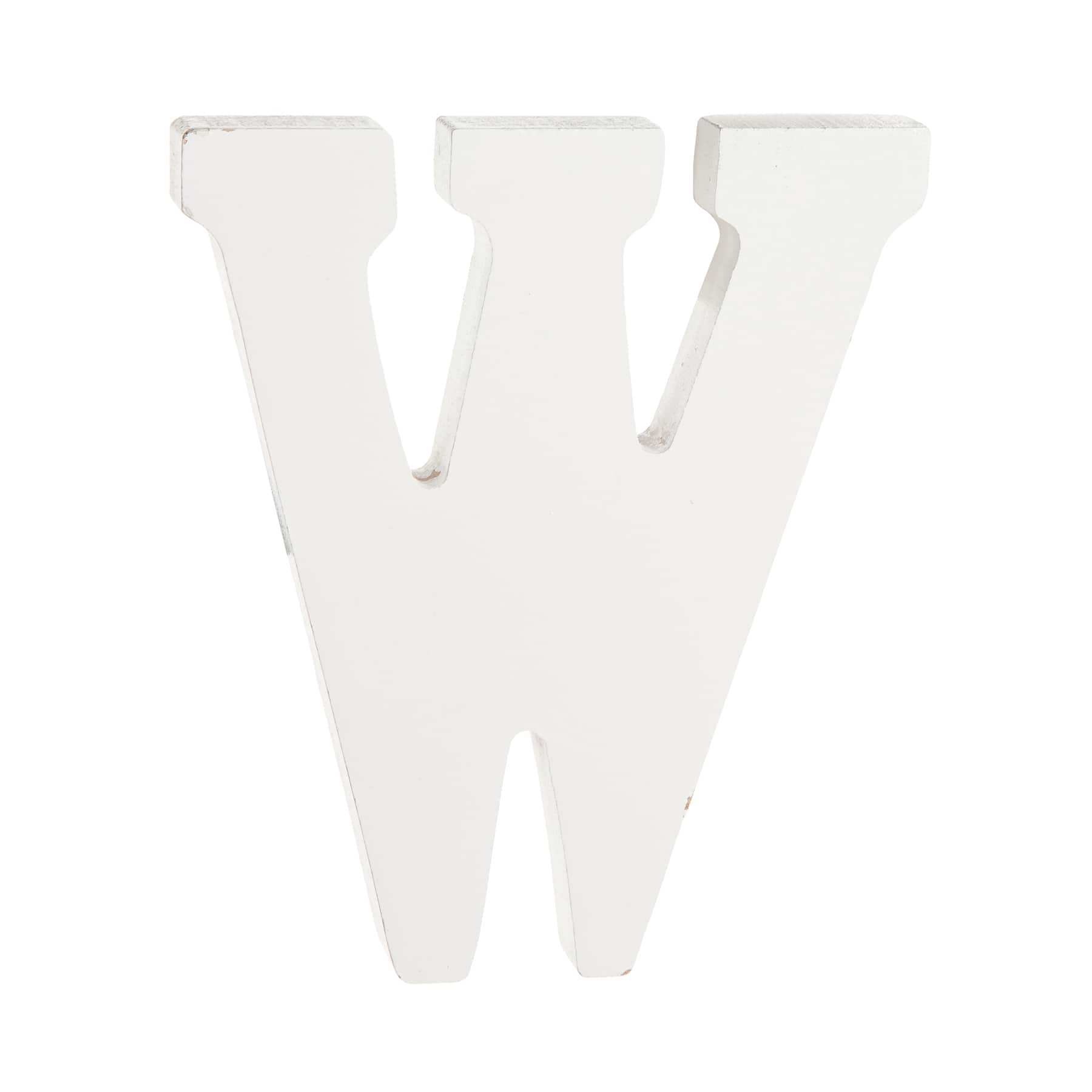 12 Pack: 4.75" White Wood Letter by Make Market®
