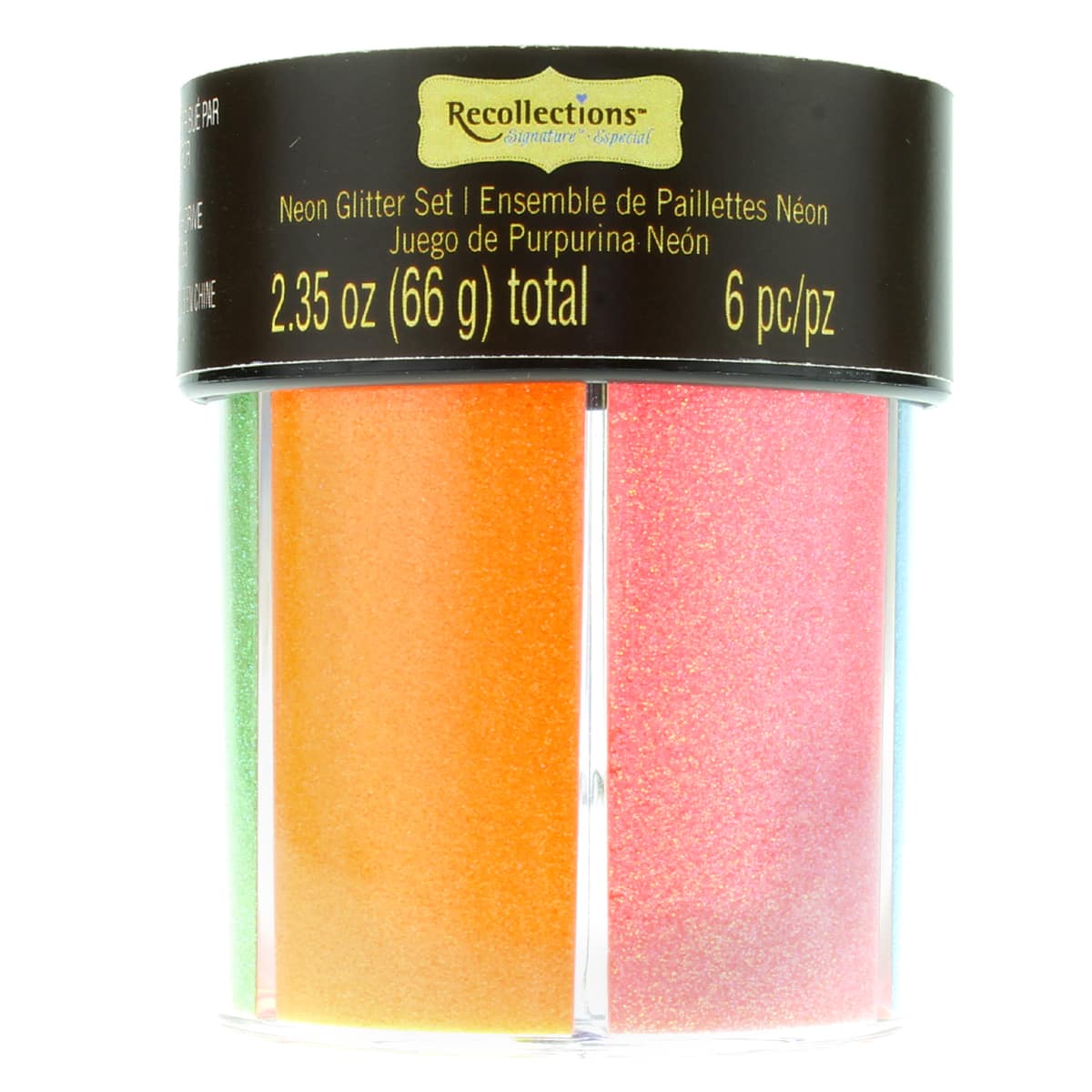 12 Pack: Signature&#x2122; Neons Glitter Caddy by Recollections&#x2122;