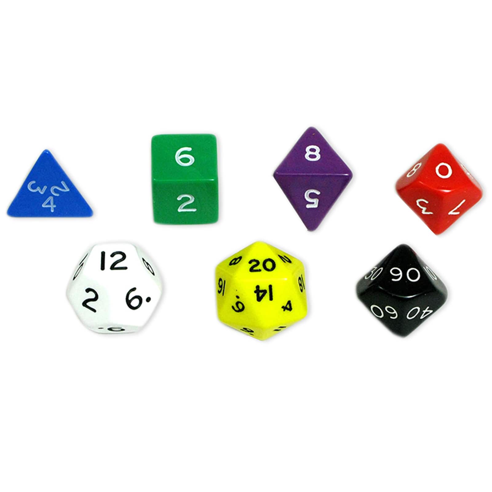 Koplow Games Jumbo Polyhedral Dice Set, 7 Pack