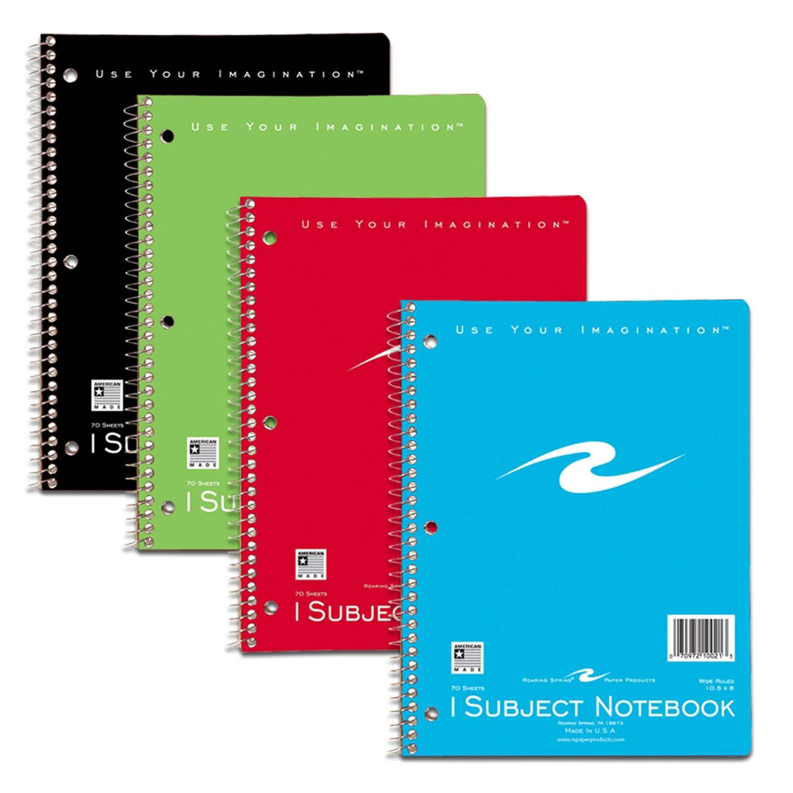 1-Subject Spiral Notebook, Pack of 12
