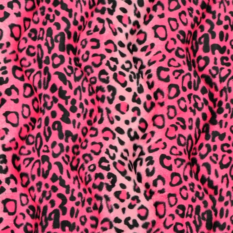 Леопардовая ткань розовая